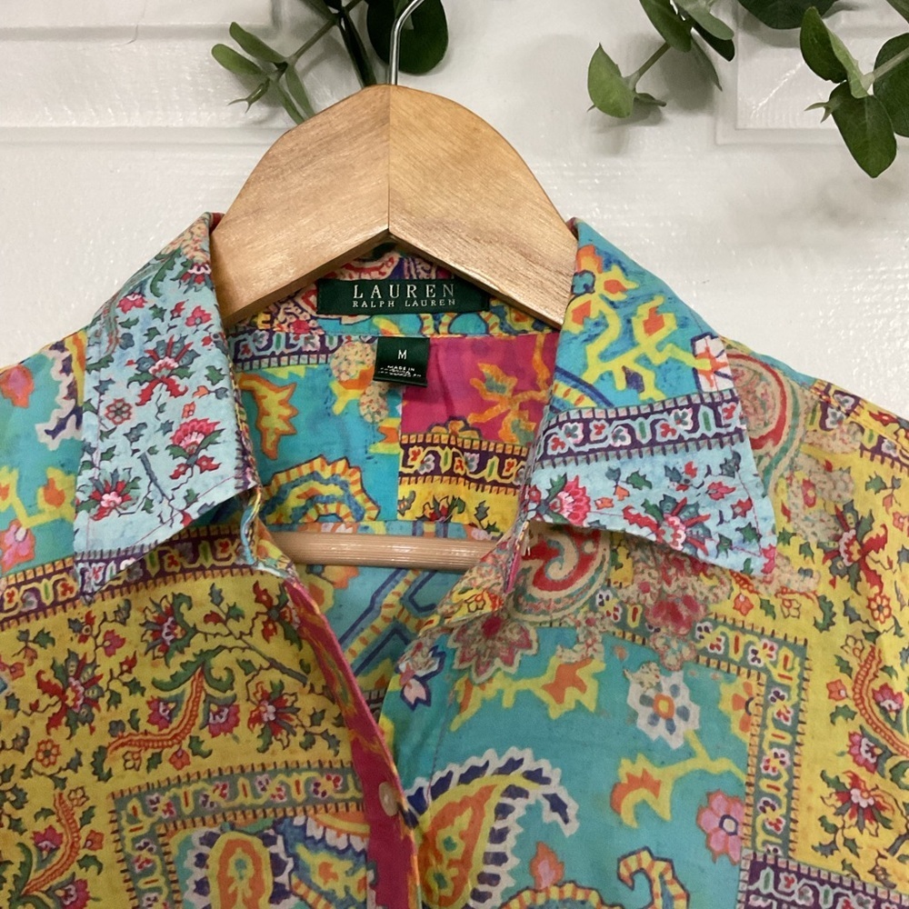Ralph Lauren Multicolor Paisley Men's Shirt. SIZE M - Picture 5 of 7